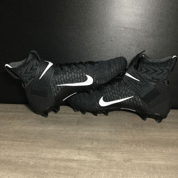 Nike Alpha Menace Elite 2 Flyknit Football Cleats Black White AO3374-001 Men\'s main image 4